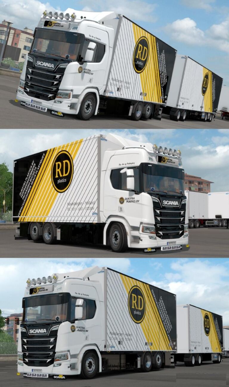 SCANIA R NEXT GENERATION DIJKSTRA PLASTICS BV TRUCK SKIN PACK V1 0