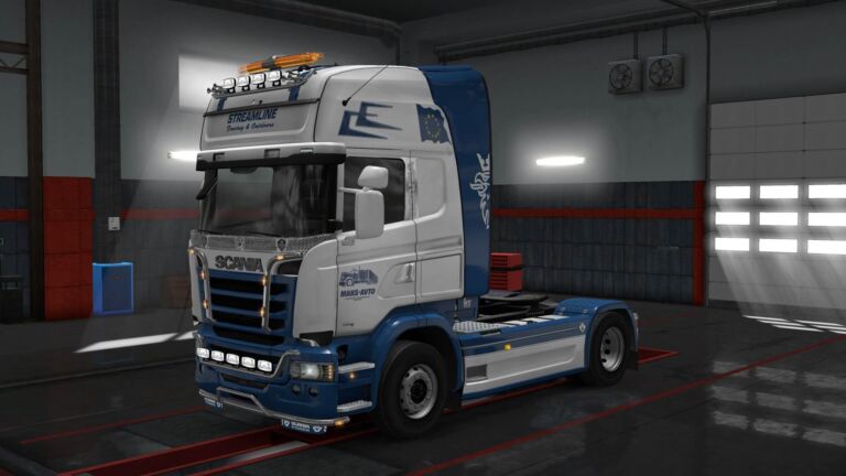 SCANIA STREAMLINE MAKS AVTO TRUCK SKIN V2.0 - ETS2 Skins - ETS2Mods.eu